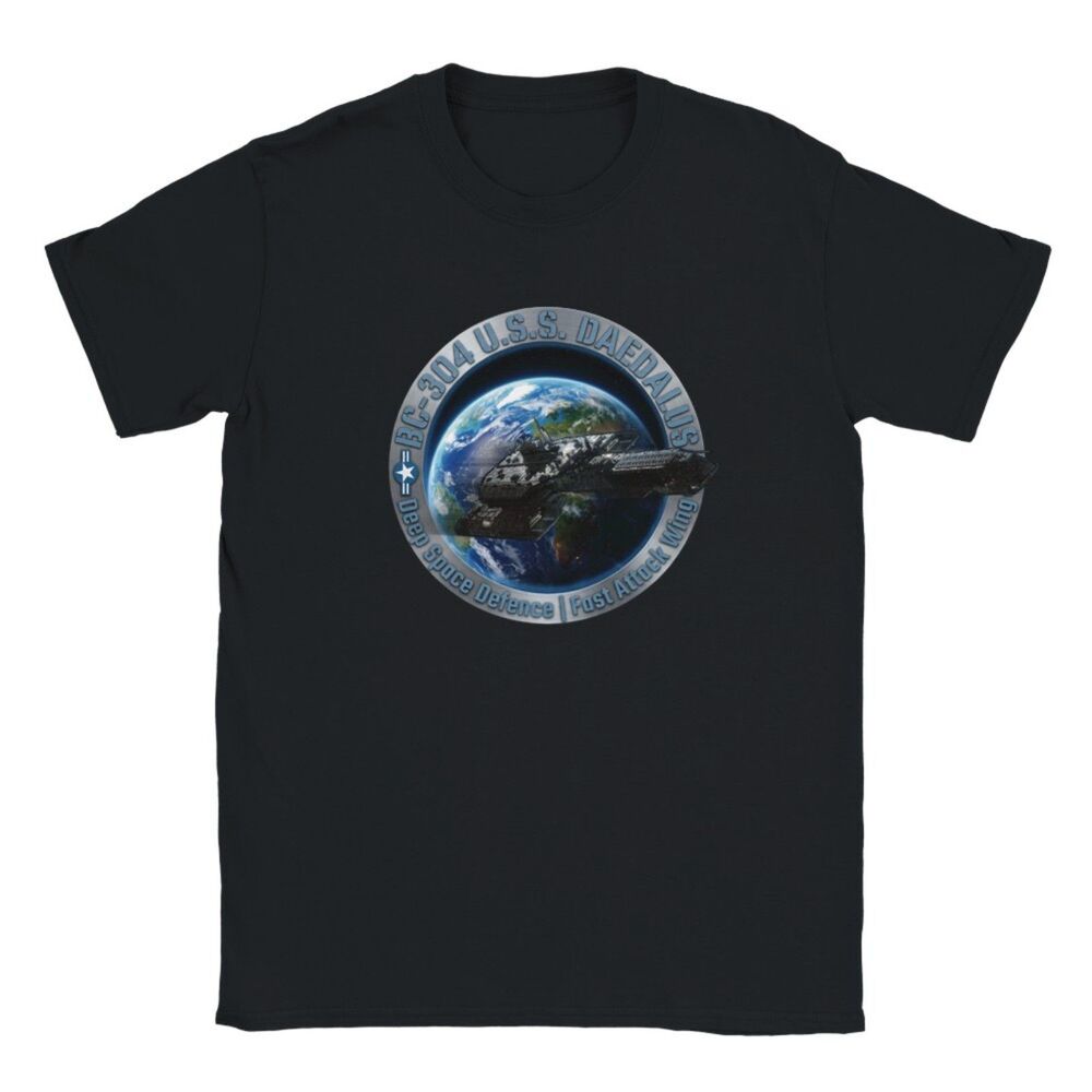 Daedalus BC-304 Stargate SG1 T-Shirt – Tauri Fleet Starship Graphic Tee